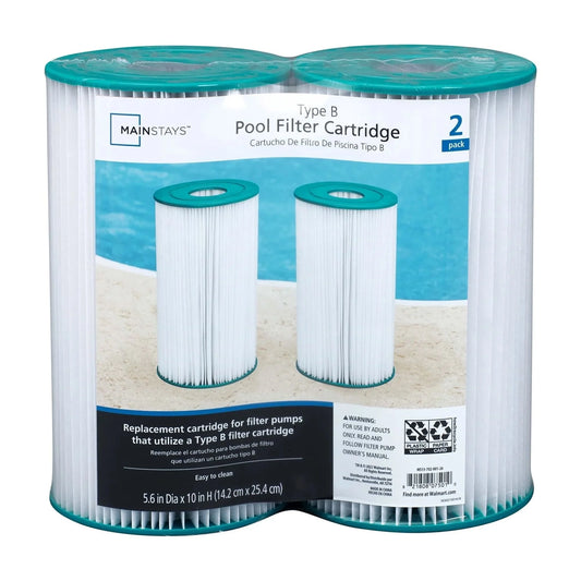 Type IV, B Pool Filter Cartridge for Above-Ground Pool, 2 Pack