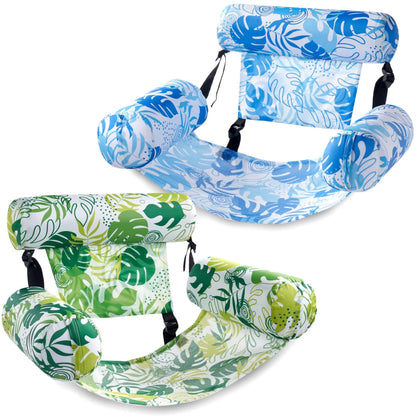 SLOOSH Inflatable Pool Floats Adult, 2 Packs / 1 Pack Floating Lounge Chairs , Blow up Pool Noodles for Adult Heavy Duty, Floating Chair for Party Summer Water Beach Lake Fun Dealsforyoudays