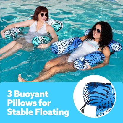 SLOOSH Inflatable Pool Floats Adult, 2 Packs / 1 Pack Floating Lounge Chairs , Blow up Pool Noodles for Adult Heavy Duty, Floating Chair for Party Summer Water Beach Lake Fun Dealsforyoudays