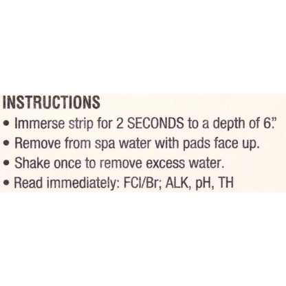 Spa Care 6-Way Pool and Spa & Pool Test Strips, Chemical Tester, 25 Each
