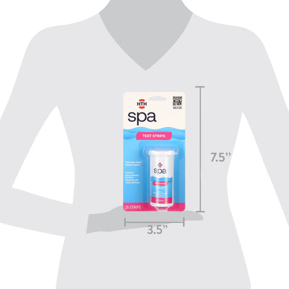 Spa Care 6-Way Pool and Spa & Pool Test Strips, Chemical Tester, 25 Each