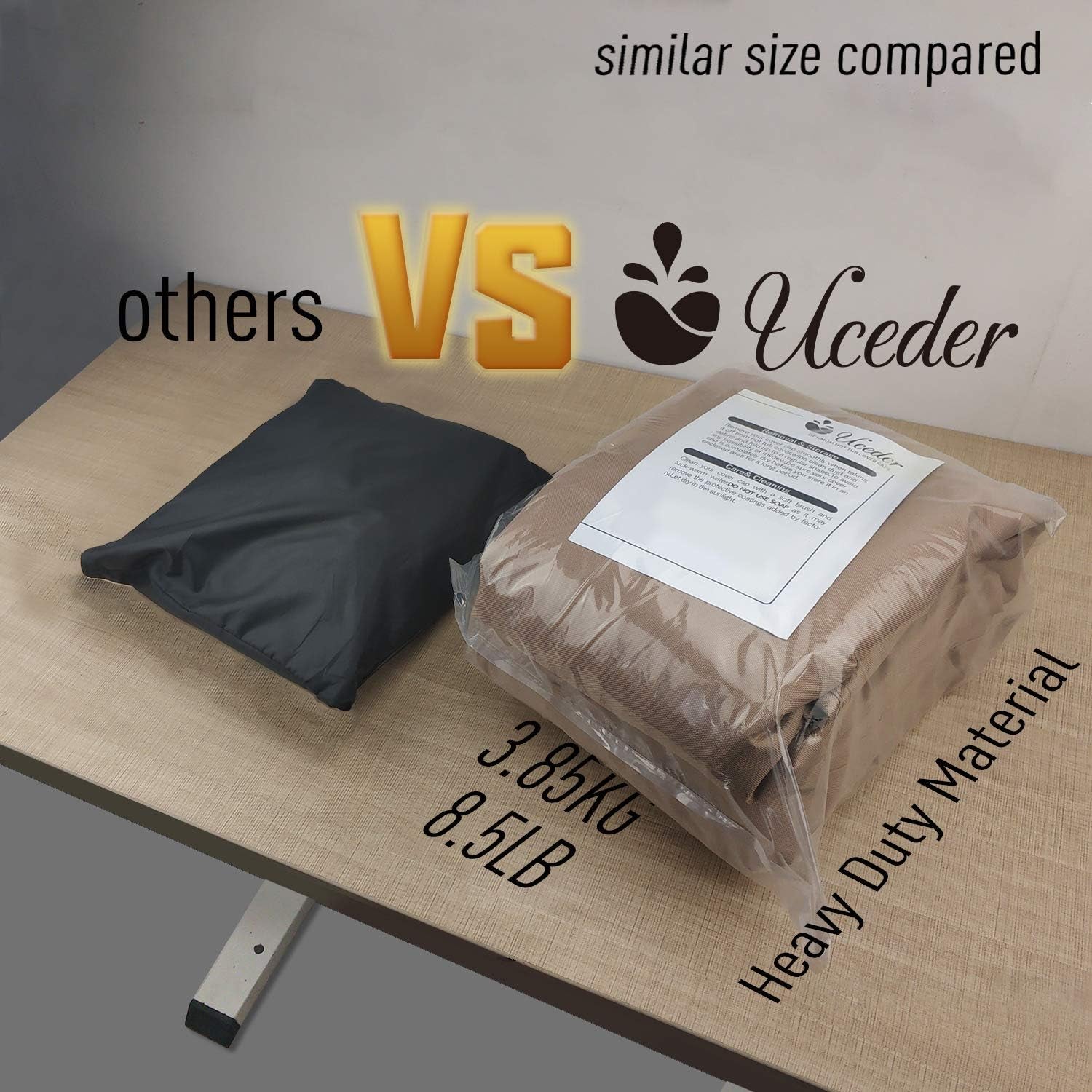 Waterproof Hot Tub Cover Outdoor Spa Cover (95''X 83''X20) 600D Heavy Duty Polyester Hot Tub Cover Protector(Brown)