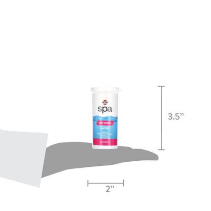 Spa Care 6-Way Pool and Spa & Pool Test Strips, Chemical Tester, 25 Each