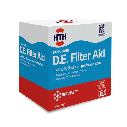 D.E. Filter Aid — Powder (Form), 10 Lb — Filter Aid (Pool Chemical Type) to Improve Filtration and Clear Cloudy Water
