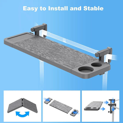 Pool Bar for above Ground Pool, Swim up Bars for Pool, 47" X 12" Pool Side Table with 90 Lbs Capacity, Poolside Bar Clip-On Foldable Tabletop Easy Install