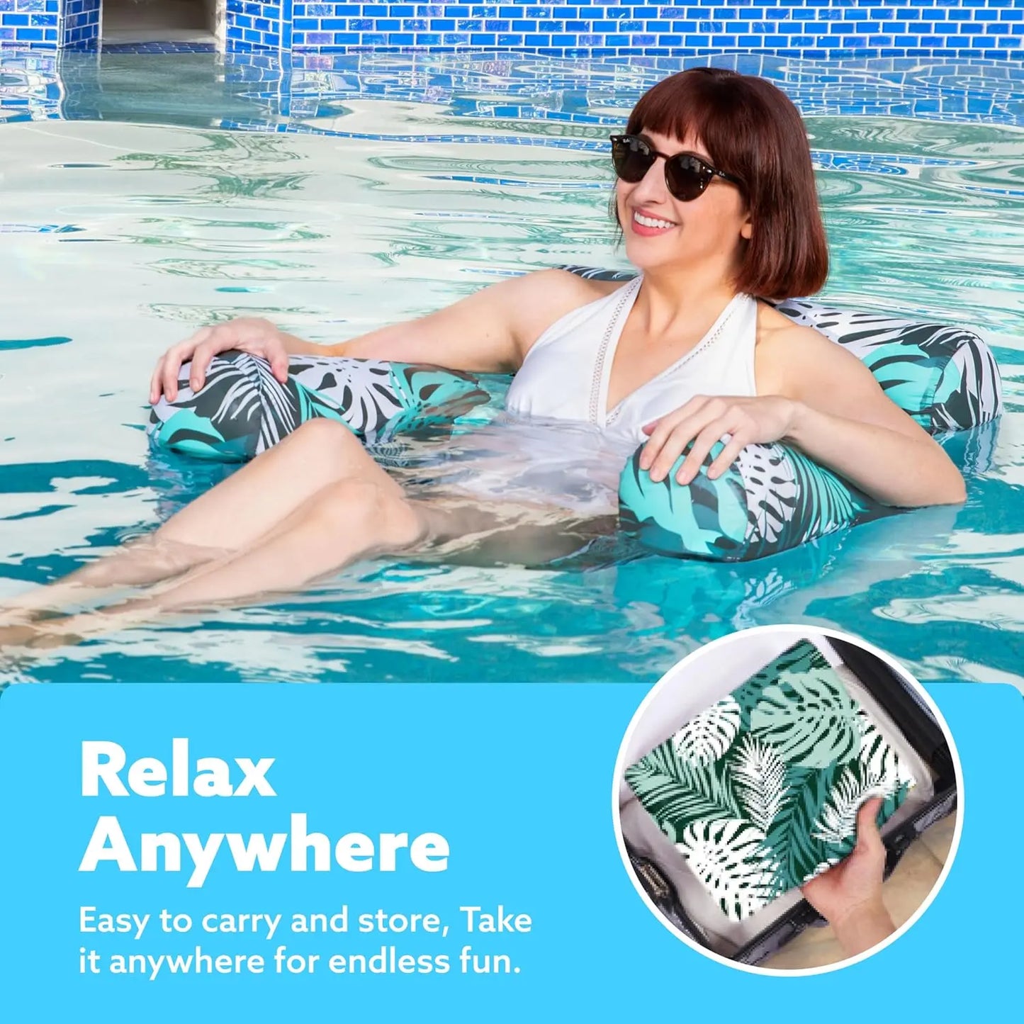 SLOOSH Inflatable Pool Floats Adult, 2 Packs / 1 Pack Floating Lounge Chairs , Blow up Pool Noodles for Adult Heavy Duty, Floating Chair for Party Summer Water Beach Lake Fun Dealsforyoudays