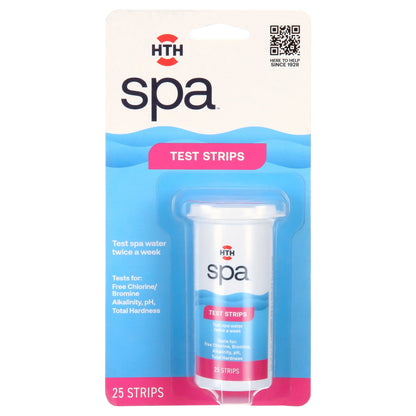 Spa Care 6-Way Pool and Spa & Pool Test Strips, Chemical Tester, 25 Each